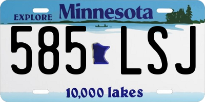 MN license plate 585LSJ