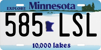 MN license plate 585LSL
