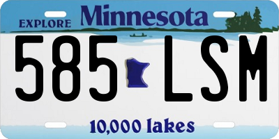 MN license plate 585LSM