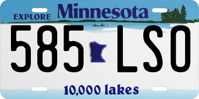 MN license plate 585LSO
