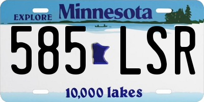 MN license plate 585LSR
