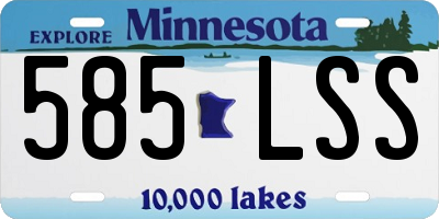 MN license plate 585LSS