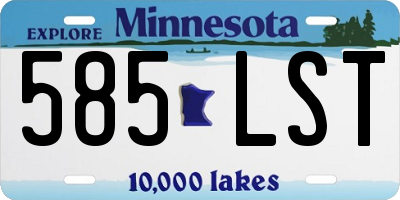 MN license plate 585LST
