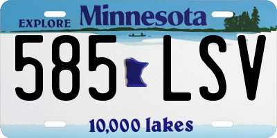 MN license plate 585LSV