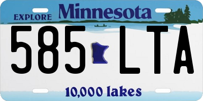 MN license plate 585LTA