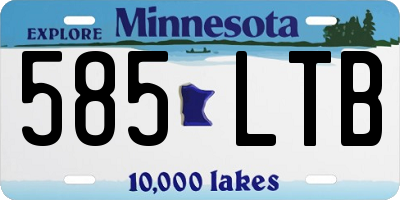MN license plate 585LTB