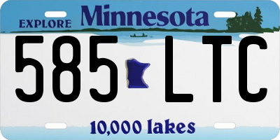 MN license plate 585LTC