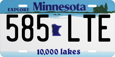 MN license plate 585LTE