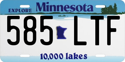 MN license plate 585LTF