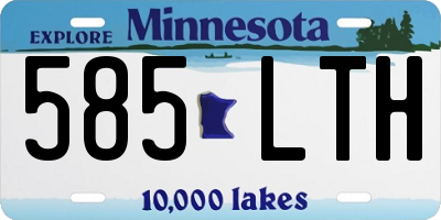 MN license plate 585LTH