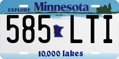 MN license plate 585LTI