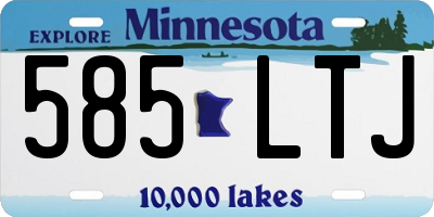 MN license plate 585LTJ