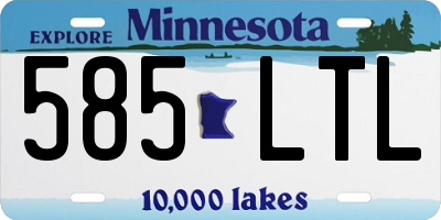 MN license plate 585LTL