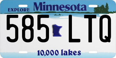 MN license plate 585LTQ