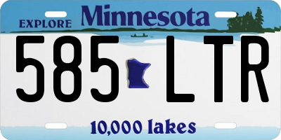 MN license plate 585LTR
