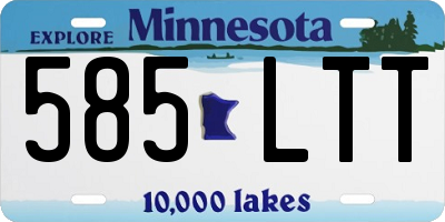MN license plate 585LTT