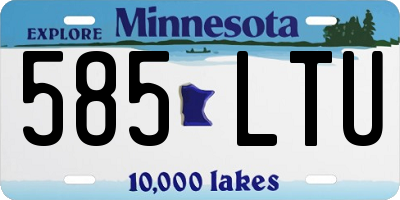 MN license plate 585LTU
