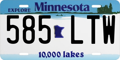 MN license plate 585LTW