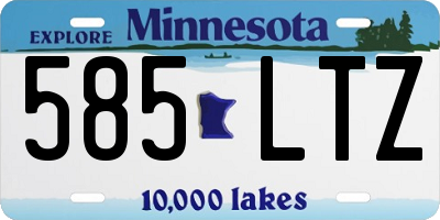 MN license plate 585LTZ