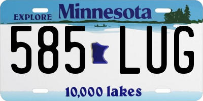 MN license plate 585LUG