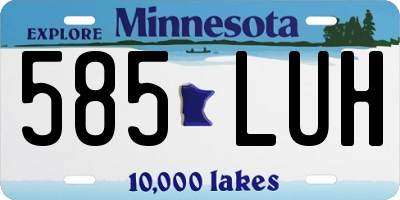 MN license plate 585LUH