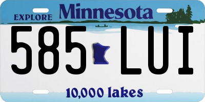 MN license plate 585LUI