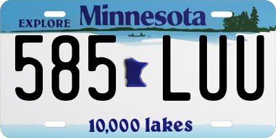 MN license plate 585LUU