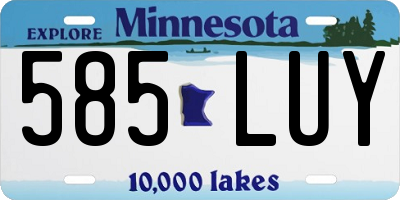 MN license plate 585LUY
