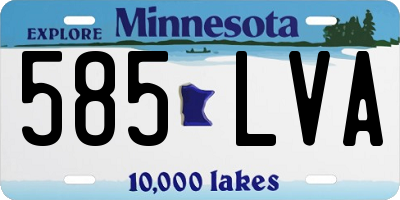 MN license plate 585LVA