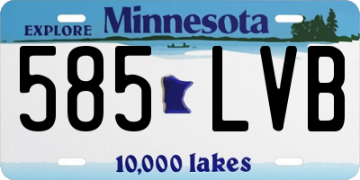 MN license plate 585LVB