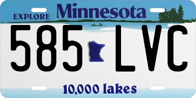 MN license plate 585LVC