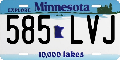 MN license plate 585LVJ