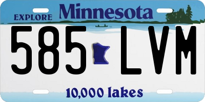 MN license plate 585LVM