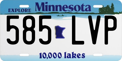 MN license plate 585LVP
