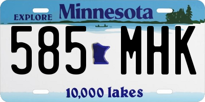 MN license plate 585MHK