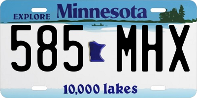 MN license plate 585MHX