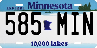 MN license plate 585MIN