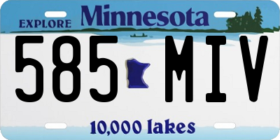 MN license plate 585MIV