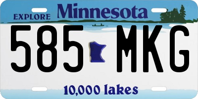 MN license plate 585MKG