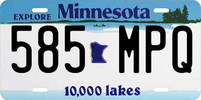 MN license plate 585MPQ