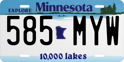 MN license plate 585MYW