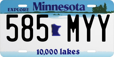 MN license plate 585MYY