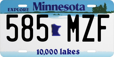 MN license plate 585MZF
