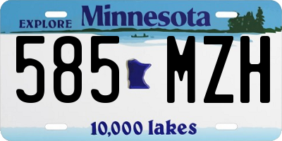 MN license plate 585MZH