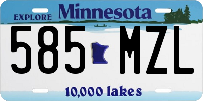 MN license plate 585MZL