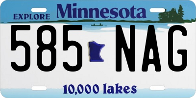 MN license plate 585NAG