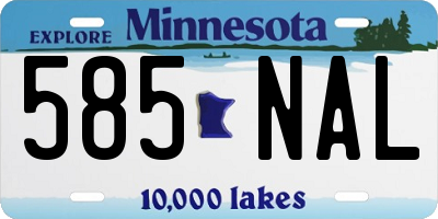 MN license plate 585NAL