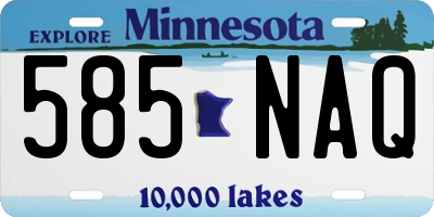 MN license plate 585NAQ