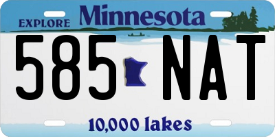 MN license plate 585NAT