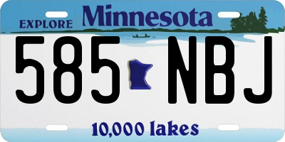 MN license plate 585NBJ
